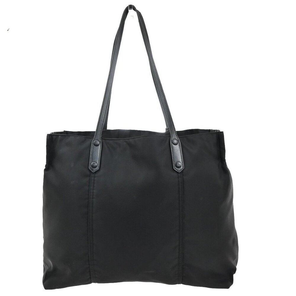 PRADA MILANO Etiquette Tote Bag Nylon Leather Black Italy 33CA290 - Picture 2 of 14